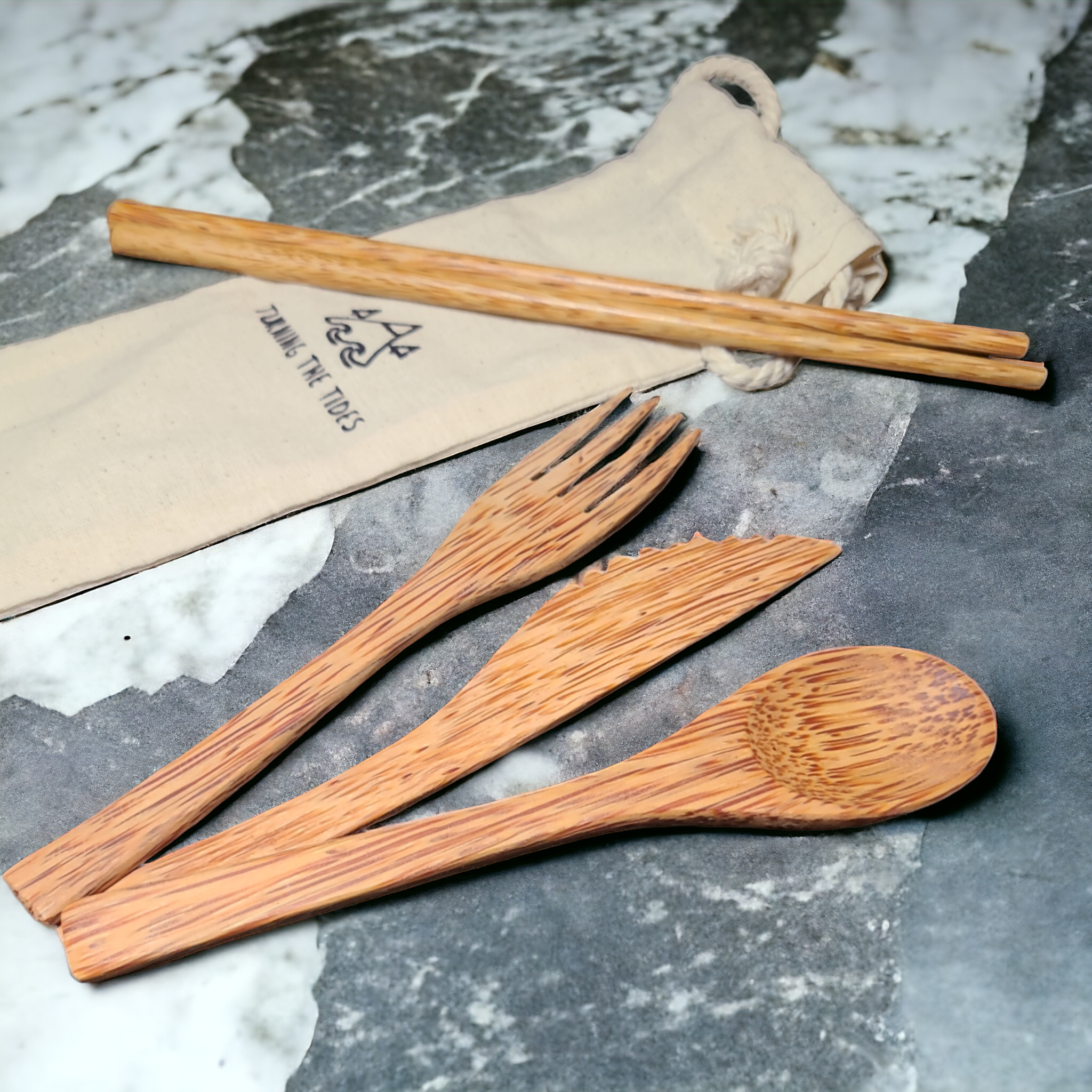 Wooden Coconut Utensils Set